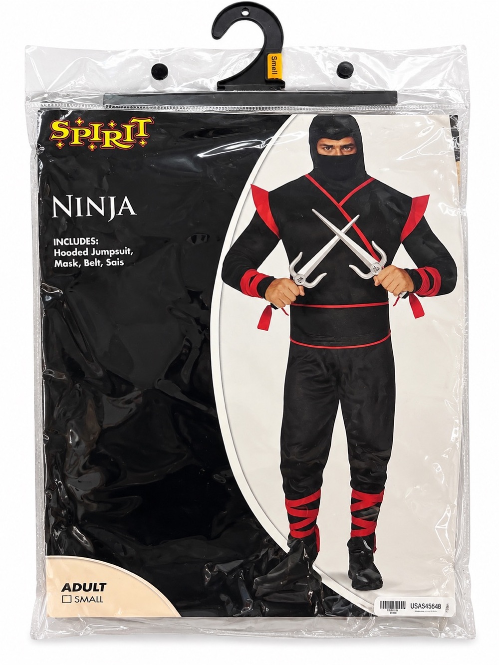 Spirit Adult Ninja Costume - Black with Red Accents